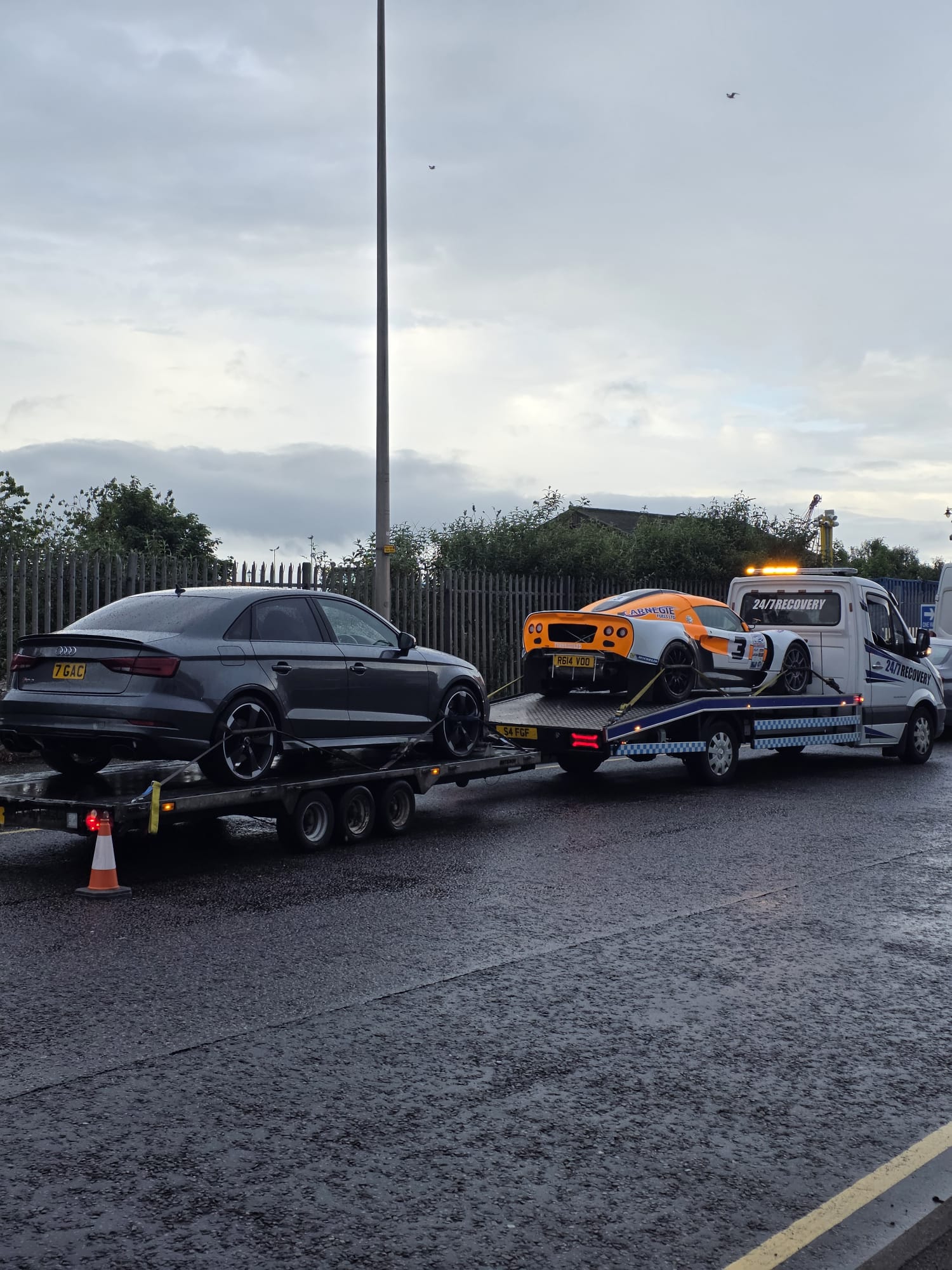AFB Recovery truck ready for a planned vehicle collection